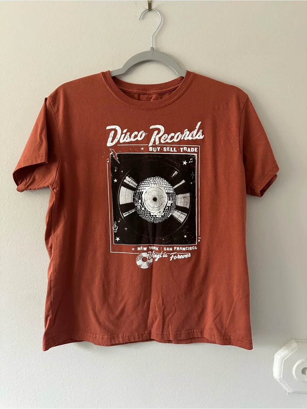 Mighty Fine Disco Records Graphic Tee - Rust
